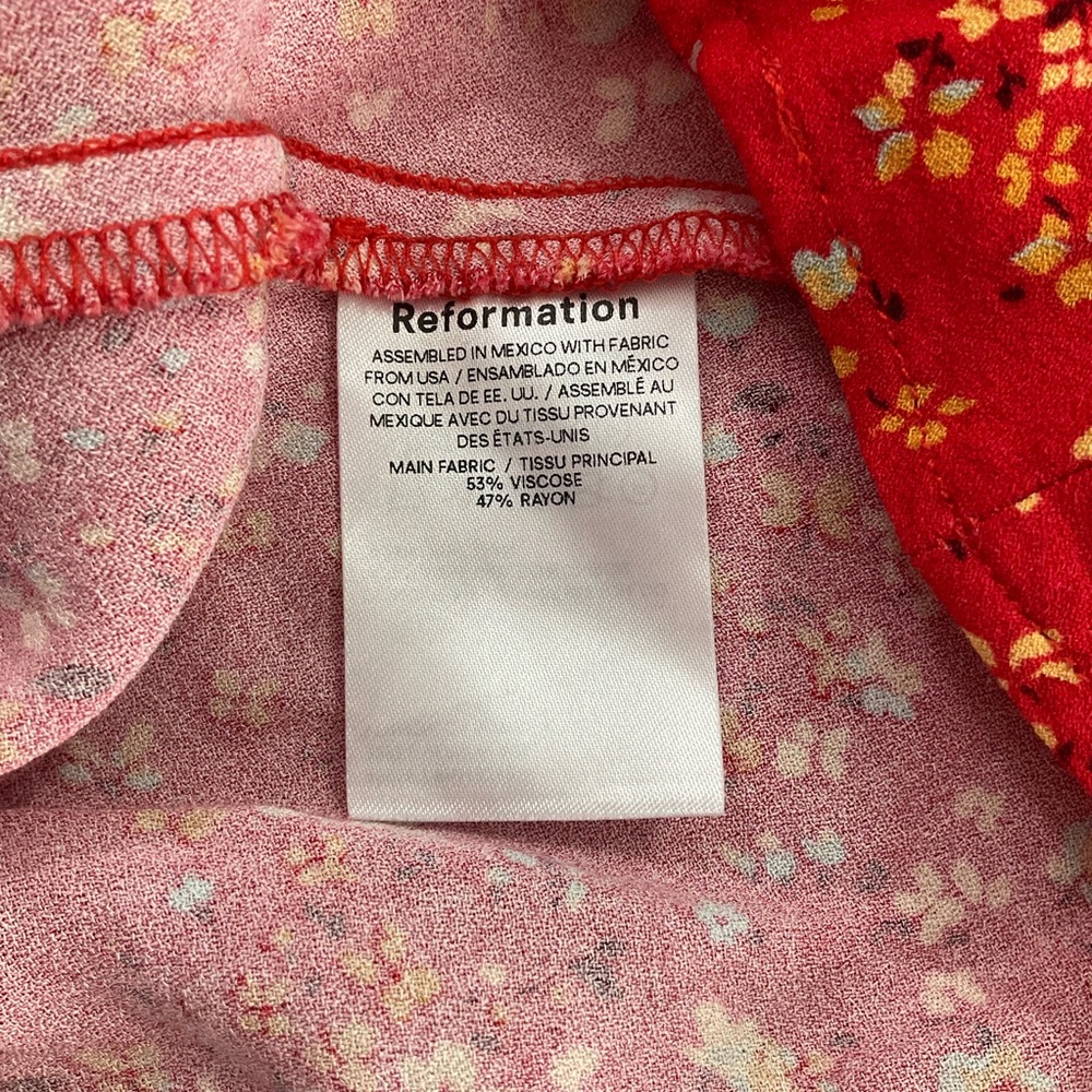 Reformation Red Floral Midi Dress - Picture 8 of 8